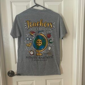 Simply Southern Kids Gray 'Teachers' Graphic Tee